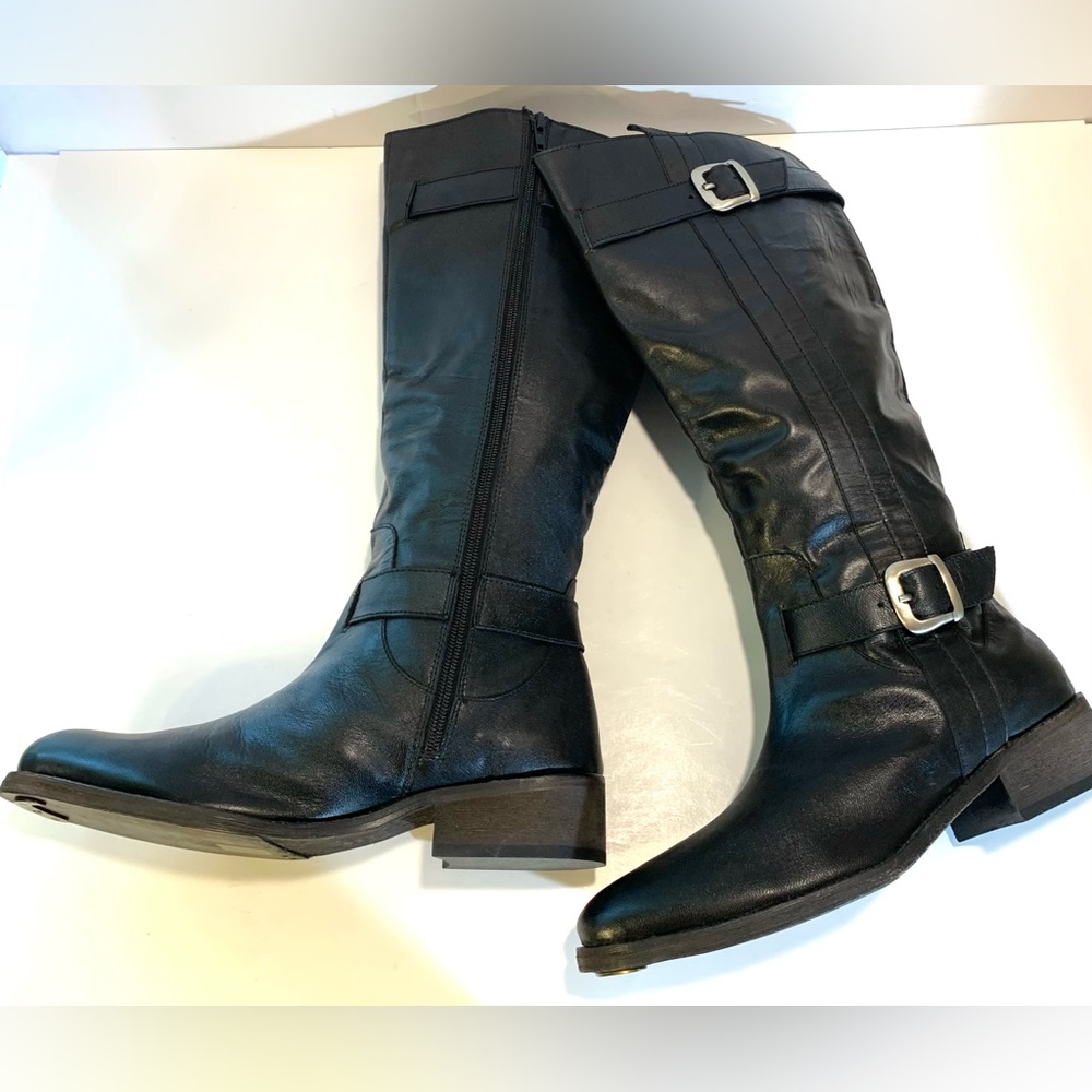 Bernardo B2 Laura Tall Black Leather Boots Sz 10M